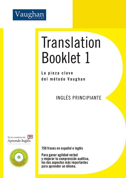 TRANSLATION BOOKLET 1 | 9788496469730 | VAUGHAN, RICHARD  | Llibreria Aqualata | Comprar llibres en català i castellà online | Comprar llibres Igualada