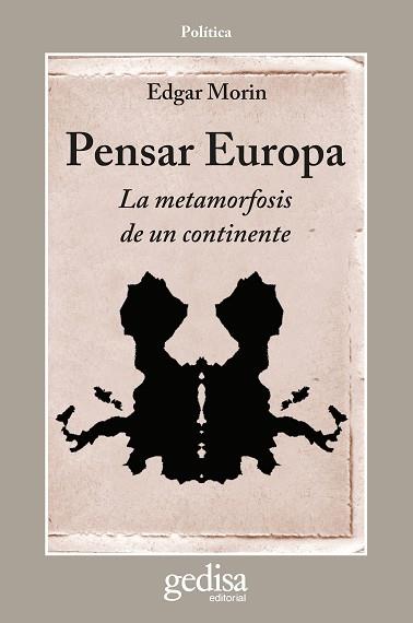 PENSAR EUROPA (POLITICA) | 9788474323009 | MORIN, EDGAR | Llibreria Aqualata | Comprar llibres en català i castellà online | Comprar llibres Igualada