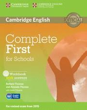 COMPLETE FIRST FOR SCHOOLS WORKBOOK WITH ANSWERS WITH AUDIO CD | 9781107656345 | THOMAS, BARBARA / THOMAS, AMANDA / TILIOUINE , HELEN | Llibreria Aqualata | Comprar llibres en català i castellà online | Comprar llibres Igualada