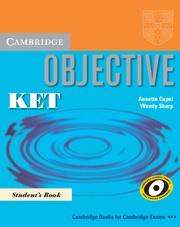 OBJECTIVE KET STUDENT'S BOOK | 9780521744669 | CAPEL, ANNETTE/SHARP, WENDY | Llibreria Aqualata | Comprar llibres en català i castellà online | Comprar llibres Igualada