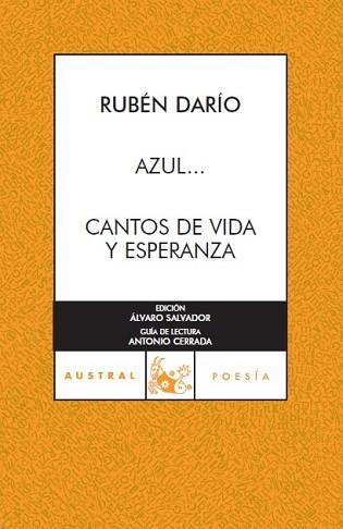 AZUL - CANTOS DE VIDA Y ESPERANZA (AUSTRAL 276) | 9788467023404 | DARIO, RUBEN | Llibreria Aqualata | Comprar libros en catalán y castellano online | Comprar libros Igualada