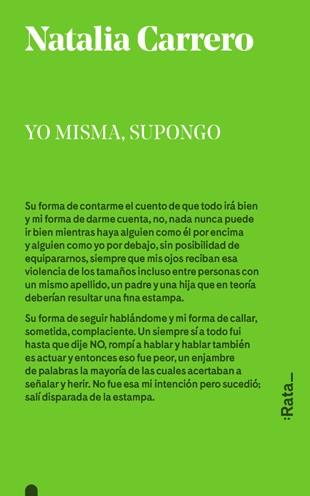 YO MISMA, SUPONGO | 9788494489112 | CARRERO, NATALIA | Llibreria Aqualata | Comprar llibres en català i castellà online | Comprar llibres Igualada