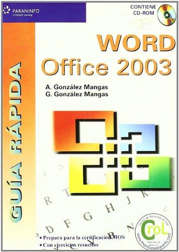 OFFICE 2003- GUIA RAPIDA | 9788428328777 | GONZALEZ MANGAS, A | Llibreria Aqualata | Comprar llibres en català i castellà online | Comprar llibres Igualada