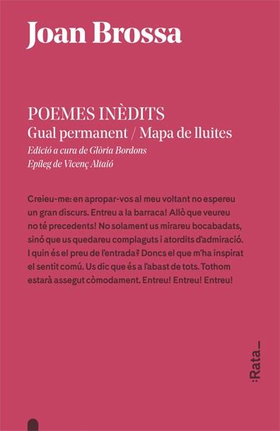 POEMES INÈDITS | 9788416738243 | BROSSA I CUERVO, JOAN | Llibreria Aqualata | Comprar libros en catalán y castellano online | Comprar libros Igualada