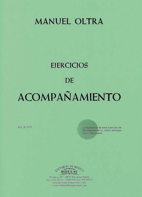 EJERCICIOS DE ACOMPAÑAMIENTO (REG B.2450) | 9788480207010 | OLTRA, MANUEL | Llibreria Aqualata | Comprar libros en catalán y castellano online | Comprar libros Igualada