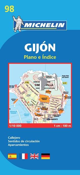 MAPA GIJÓN PLANO E ÍNDICE 98 | 9782067158504 | VARIOS AUTORES | Llibreria Aqualata | Comprar llibres en català i castellà online | Comprar llibres Igualada