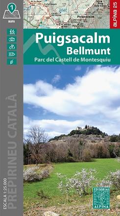 PUIGSACALM, BELLMUNT. PARC DEL CASTELL DE MONTESQUIU (ESCALA 1:25 000) | 9788470111280 | Llibreria Aqualata | Comprar llibres en català i castellà online | Comprar llibres Igualada