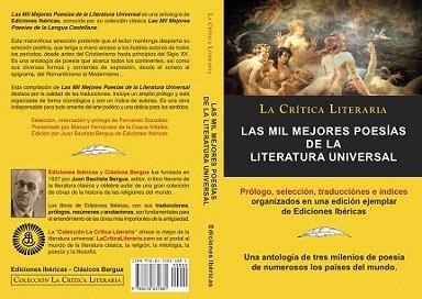 MIL MEJORES POESÍAS DE LA LITERATURA UNIVERSAL, LAS | 9788470831973 | BAUTISTA BERGUA, JUAN | Llibreria Aqualata | Comprar llibres en català i castellà online | Comprar llibres Igualada