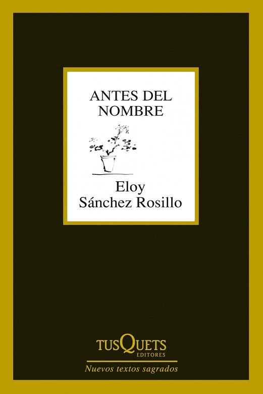 ANTES DEL NOMBRE | 9788483834619 | SÁNCHEZ ROSILLO, ELOY | Llibreria Aqualata | Comprar libros en catalán y castellano online | Comprar libros Igualada