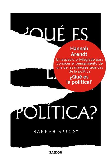 QUÉ ES LA POLÍTICA? | 9788449334382 | ARENDT, HANNAH | Llibreria Aqualata | Comprar libros en catalán y castellano online | Comprar libros Igualada