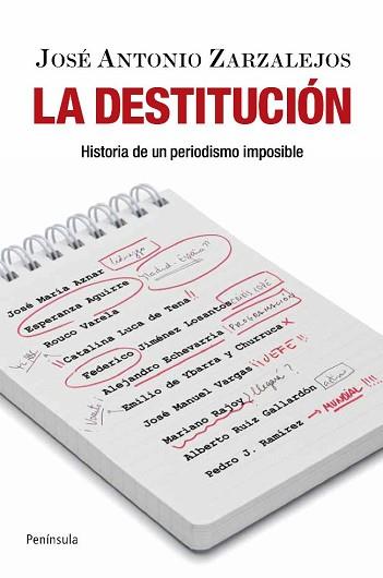 DESTITUCION, LA | 9788499420103 | ZARZALEJOS, JOSE ANTONIO | Llibreria Aqualata | Comprar libros en catalán y castellano online | Comprar libros Igualada