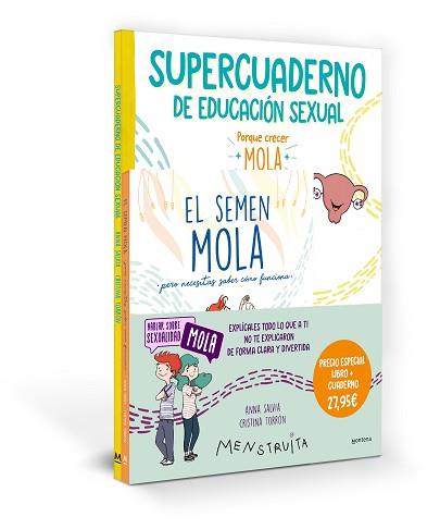 PACK APRENDE CON MENSTRUITA (EL SEMEN MOLA + SUPERCUADERNO DE EDUCACIÓN SEXUAL) | 9788419975058 | SALVIA, ANNA | Llibreria Aqualata | Comprar llibres en català i castellà online | Comprar llibres Igualada