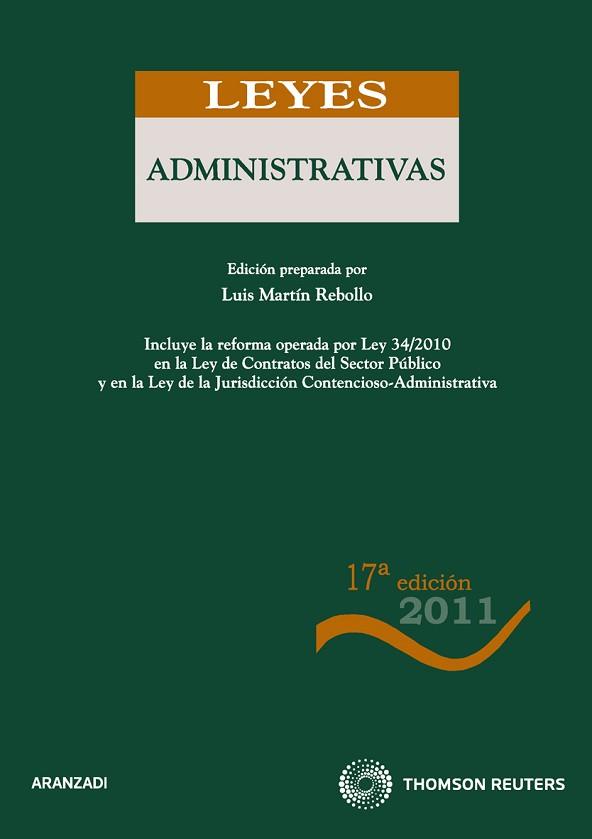 LEYES ADMINISTRATIVAS (11ED.) | 9788499039169 | MARTIN REBOLLO, LUIS | Llibreria Aqualata | Comprar llibres en català i castellà online | Comprar llibres Igualada