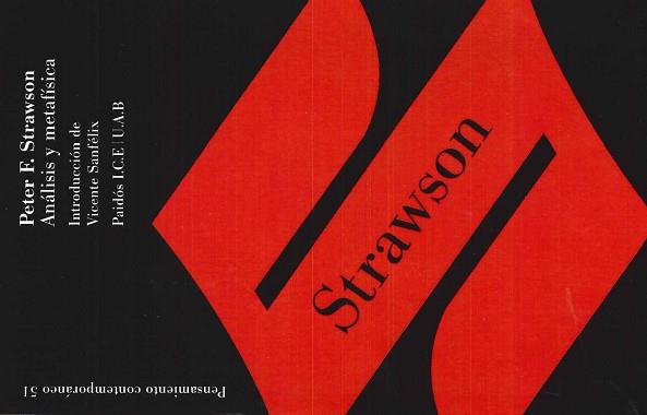 ANALISIS Y METAFISICA (PENSAMIENTO CONTEMPORANEO 51) | 9788449304729 | STRAWSON, PETER | Llibreria Aqualata | Comprar libros en catalán y castellano online | Comprar libros Igualada