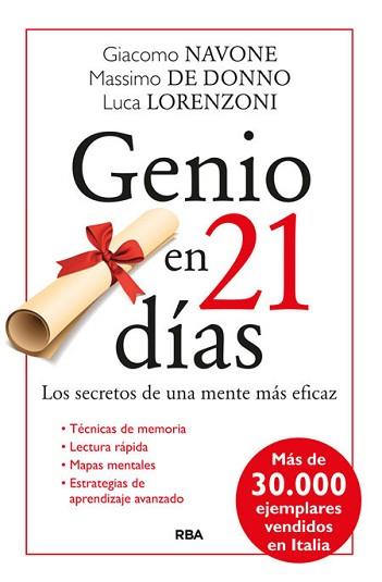 GENIO EN 21 DÍAS | 9788490564585 | DE DONNO, MASSIMO / NAVONE, GIACOMO | Llibreria Aqualata | Comprar llibres en català i castellà online | Comprar llibres Igualada