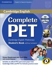 COMPLETE PET FOR SPANISH SPEAKERS STUDENT'S BOOK WITHOUT ANSWERS WITH CD-ROM | 9788483237397 | HEYDERMAN, EMMA / MAY, PETER / CAMBRIDGE ESOL | Llibreria Aqualata | Comprar libros en catalán y castellano online | Comprar libros Igualada