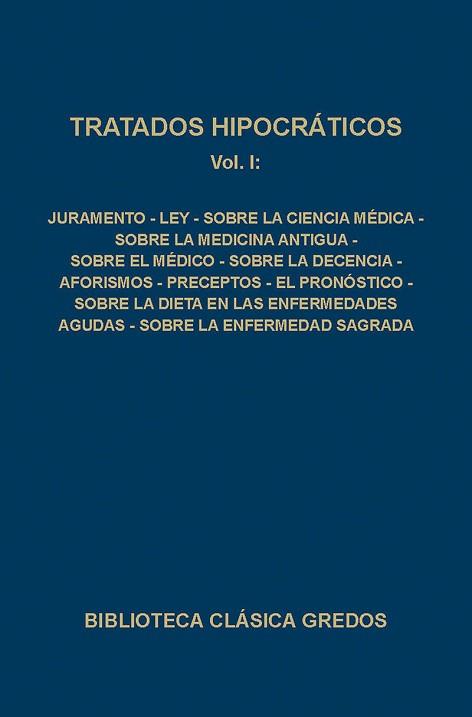 TRATADOS HIPOCRATICOS, I | 9788424908935 | HIPOCRATES | Llibreria Aqualata | Comprar libros en catalán y castellano online | Comprar libros Igualada