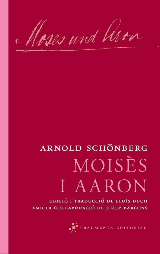 MOISÈS I AARON | 9788492416639 | SCHÖNBERG, ARNOLD | Llibreria Aqualata | Comprar llibres en català i castellà online | Comprar llibres Igualada