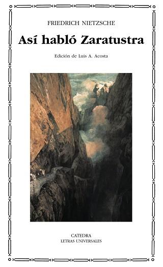 ASÍ HABLÓ ZARATUSTRA (LETRAS UNIVERSALES 404( | 9788437625027 | NIETZSCHE, FRIEDRICH | Llibreria Aqualata | Comprar libros en catalán y castellano online | Comprar libros Igualada