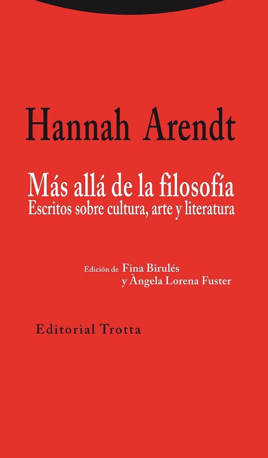 MÁS ALLÁ DE LA FILOSOFÍA | 9788498795318 | ARENDT, HANNAH | Llibreria Aqualata | Comprar llibres en català i castellà online | Comprar llibres Igualada