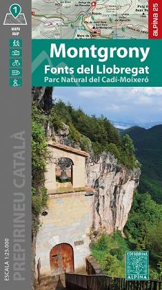 MONTGRONY- FONTS DEL LLOBREGAT (PARC NATURAL DEL CADI-MOIXERO - ESCALA 1:25 000) | 9788470111242 | Llibreria Aqualata | Comprar llibres en català i castellà online | Comprar llibres Igualada