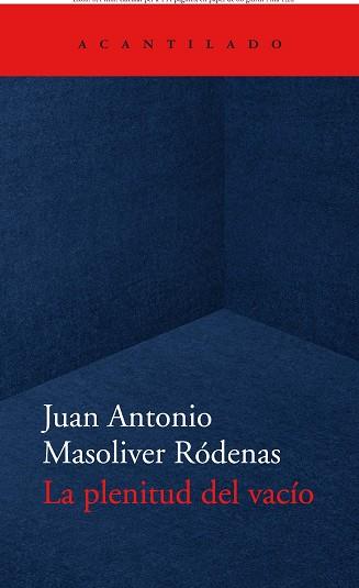 PLENITUD DEL VACÍO, LA | 9788418370779 | MASOLIVER RÓDENAS, JUAN ANTONIO | Llibreria Aqualata | Comprar llibres en català i castellà online | Comprar llibres Igualada