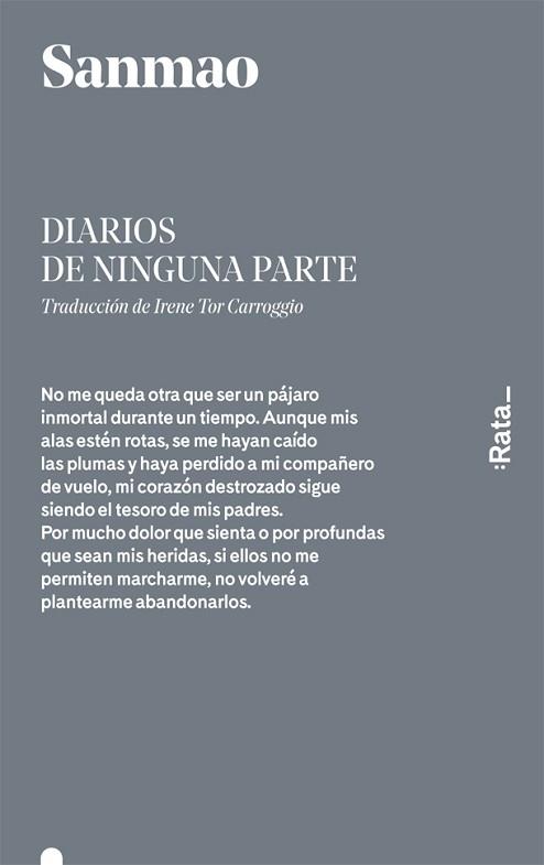 DIARIOS DE NINGUNA PARTE | 9788416738076 | SANMAO | Llibreria Aqualata | Comprar llibres en català i castellà online | Comprar llibres Igualada
