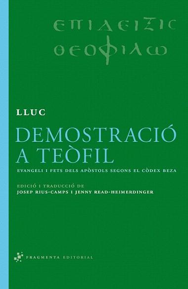 DEMOSTRACIO A TEOFIL | 9788492416172 | RIUS-CAMPS, JOSEP (ED) | Llibreria Aqualata | Comprar llibres en català i castellà online | Comprar llibres Igualada