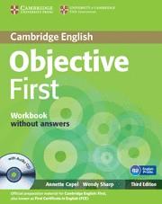 OBJECTIVE FIRST WORKBOOK WITHOUT ANSWERS WITH AUDIO CD 3RD EDITION | 9780521178808 | CAPEL, ANNETTE/SHARP, WENDY | Llibreria Aqualata | Comprar llibres en català i castellà online | Comprar llibres Igualada