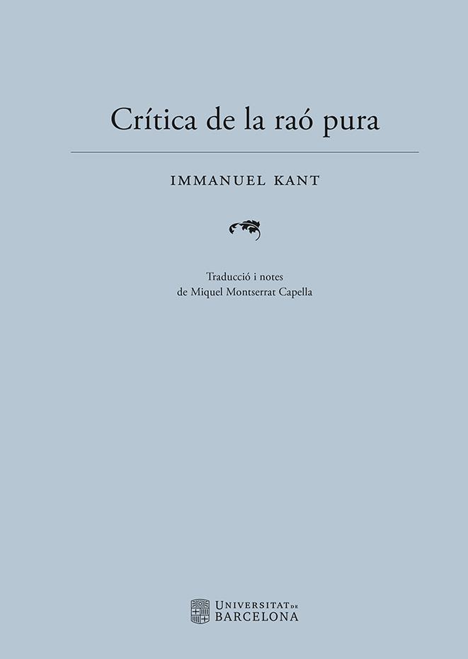 CRÍTICA DE LA RAÓ PURA | 9788410500068 | KANT, IMMANUEL | Llibreria Aqualata | Comprar libros en catalán y castellano online | Comprar libros Igualada