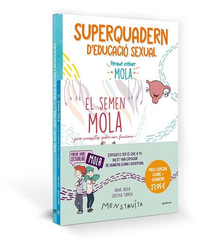 PACK APRÈN AMB MENSTRUITA (EL SEMEN MOLA + SUPERQUADERN D'EDUCACIÓ SEXUAL) | 9788419975072 | SALVIA, ANNA | Llibreria Aqualata | Comprar llibres en català i castellà online | Comprar llibres Igualada