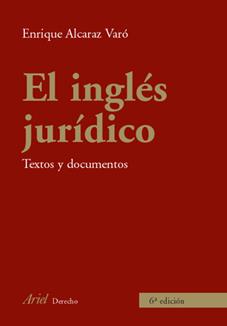 INGLES JURIDICO, EL | 9788434456006 | ALCARAZ VARO, ENRIQUE | Llibreria Aqualata | Comprar llibres en català i castellà online | Comprar llibres Igualada