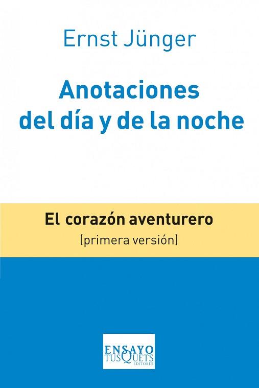 ANOTACIONES DEL DÍA Y DE LA NOCHE | 9788483834633 | JÜNGER, ERNST | Llibreria Aqualata | Comprar libros en catalán y castellano online | Comprar libros Igualada