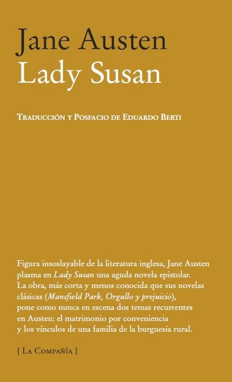 LADY SUSAN | 9788483930687 | AUSTEN, JANE | Llibreria Aqualata | Comprar libros en catalán y castellano online | Comprar libros Igualada