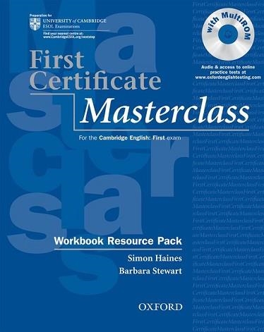 FIRST CERTIFICATE MASTERCLASS WORKBOOK | 9780194522052 | VARIOS AUTORES | Llibreria Aqualata | Comprar llibres en català i castellà online | Comprar llibres Igualada