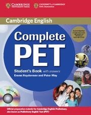 COMPLETE PET PACK (STUDENT'S+ANSWERS+2 CD'S+CD-ROM) | 9780521741415 | HEYDERMAN, EMMA/MAY, PETER | Llibreria Aqualata | Comprar llibres en català i castellà online | Comprar llibres Igualada