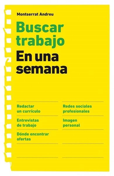 BUSCAR TRABAJO EN UNA SEMANA | 9788498750775 | ANDREU, MONTSERRAT | Llibreria Aqualata | Comprar llibres en català i castellà online | Comprar llibres Igualada