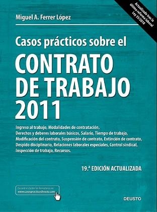 CASOS PRACTICOS SOBRE EL CONTRATO DE TRABAJO 2011 | 9788423428199 | MIGUEL ÁNGEL FERRER LÓPEZ | Llibreria Aqualata | Comprar llibres en català i castellà online | Comprar llibres Igualada