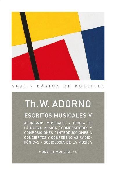 ESCRITOS MUSICALES V | 9788446016885 | ADORNO, TH. W. | Llibreria Aqualata | Comprar llibres en català i castellà online | Comprar llibres Igualada