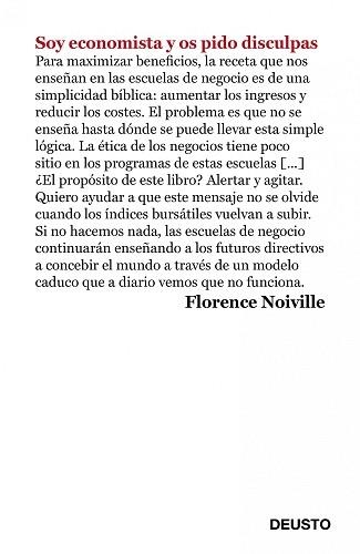 SOY ECONOMISTA Y OS PIDO DISCULPAS | 9788423428434 | NOIVILLE, FLORENCE | Llibreria Aqualata | Comprar libros en catalán y castellano online | Comprar libros Igualada