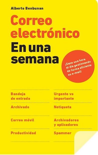 CORREO ELECTRONICO EN UNA SEMANA | 9788498751710 | BENBUNAN, ALBERTO | Llibreria Aqualata | Comprar llibres en català i castellà online | Comprar llibres Igualada