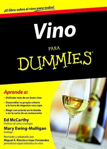 VINO PARA DUMMIES | 9788432921490 | EWING-MULLIGAN, MARY / MCCARTHY, ED | Llibreria Aqualata | Comprar llibres en català i castellà online | Comprar llibres Igualada