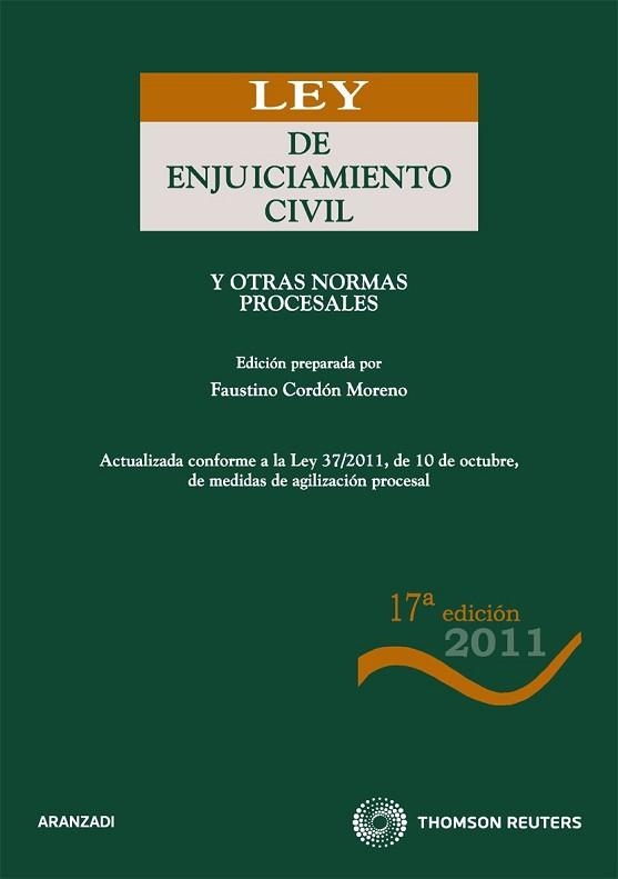 LEY DE ENJUICIAMIENTO CIVIL Y OTRAS NORMAS PROCESALES (CODIGO BASICO) | 9788499030753 | CORDON MORENO, FAUSTINO | Llibreria Aqualata | Comprar llibres en català i castellà online | Comprar llibres Igualada