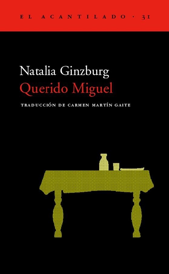 QUERIDO MIGUEL (ACANTILADO 31) | 9788495359216 | GINZBURG, NATALIA | Llibreria Aqualata | Comprar llibres en català i castellà online | Comprar llibres Igualada