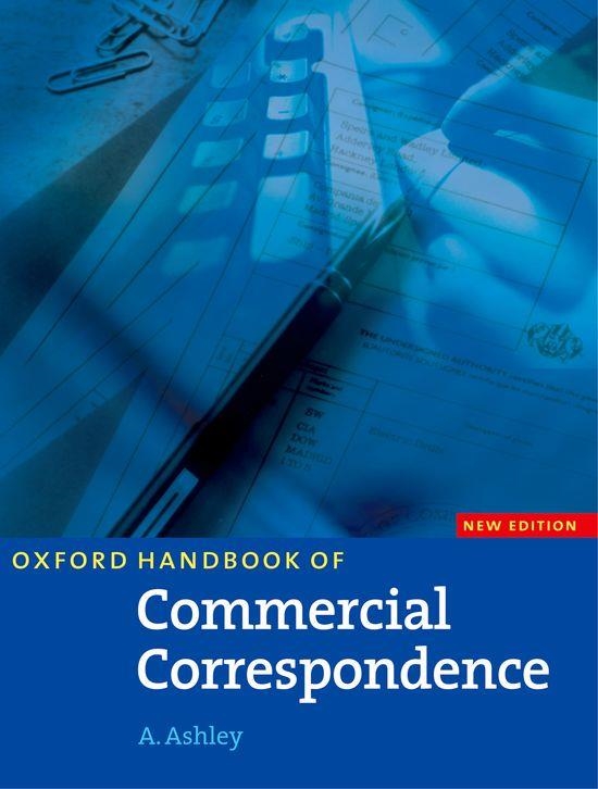 OXFORD HANDBOOK OF COMMERCIAL CORRESPONDENCE  NEW EDITION | 9780194572132 | Llibreria Aqualata | Comprar llibres en català i castellà online | Comprar llibres Igualada