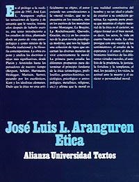 ETICA (ALIANZA UNIVERSIDAD TEXTOS) | 9788420680194 | ARANGUREN, JOSE LUIS | Llibreria Aqualata | Comprar llibres en català i castellà online | Comprar llibres Igualada