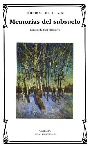 MEMORIAS DEL SUBSUELO (L.U. 344) | 9788437620329 | DOSTOIEVSKI, FIODOR M. | Llibreria Aqualata | Comprar llibres en català i castellà online | Comprar llibres Igualada