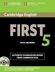 CAMBRIDGE ENGLISH FIRST 5 WITH ANSWERS WITH CD AUDIO | 9781107603349 | CAMBRIDGE ESOL | Llibreria Aqualata | Comprar llibres en català i castellà online | Comprar llibres Igualada