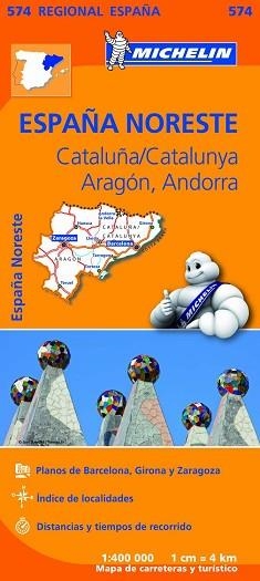 CATALUÑA / CATALUNYA, ARAGÓN, ANDORRA (MAPA REGIONAL 574) | 9782067184251 | VARIOS AUTORES | Llibreria Aqualata | Comprar llibres en català i castellà online | Comprar llibres Igualada