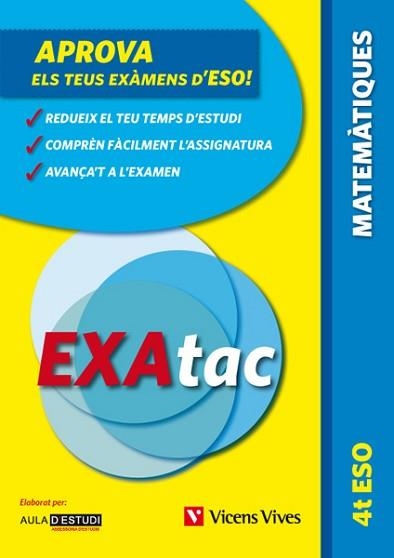 MATEMATIQUES 4T ESO EXATAC | 9788468211442 | Llibreria Aqualata | Comprar llibres en català i castellà online | Comprar llibres Igualada